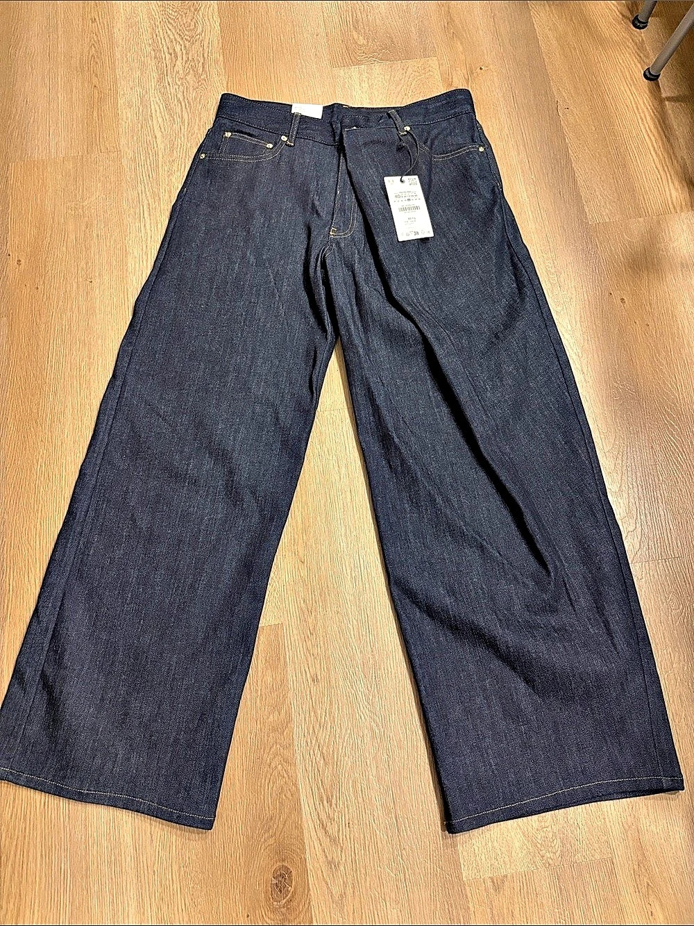 Zara The Wide Leg Full Length Jeans Wide Leg Jeans in Blue Size 8 NWT